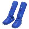 Milageto MMA Shin Guards, Leg,Thai caseing Thai Karate Boxing Protective Gear, Pads for Adults Training Equipment, Link Blue L view 1