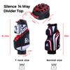 ASK ECHO T-Lock Golf Cart Bag with 14 Way Organizer Divider Top, Premium Cart Bag with Handles and Rain Cover for Men (White) view 4