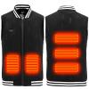 Warm Carbon Fiber Heating Vest Unisex Smart Electric Heated Vest Heated Bomber Jacket Lightweight Thermal Waistcoat view 3