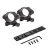 GOTICAL 10/22 Weaver and 3/8" Dovetail Mount Dovetail Predrilled Receiver Rail Mount Adapter (Black) (Rail with 30 mm Low Profile Rings) view 1