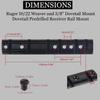 GOTICAL 10/22 Weaver and 3/8" Dovetail Mount Dovetail Predrilled Receiver Rail Mount Adapter (Black) (Rail with 30 mm Low Profile Rings) view 3