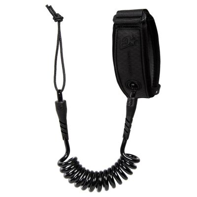 Creatures of Leisure Reliance Bicep S, Leash with Plug, 1.2m Leash Length, 1 7/8 inches Cuff Width, 9/32 inches Cord Thickness, Black Black