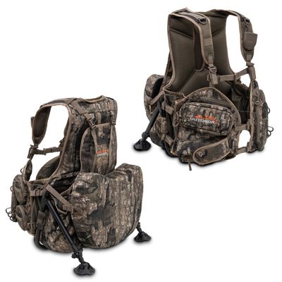 ALPS OutdoorZ Grand Slam Turkey Vest Featuring Removable Sit Anywhere Kickstand Frame and Fold-Away Seat, Large Game Bag, and Cell Phone Use in Pocket, XL, Realtree Timber