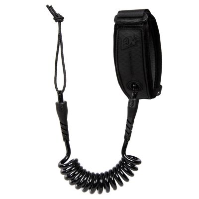 Creatures of Leisure Reliance Bicep L, Leash with Plug, 1.2m Leash Length, 1 7/8 inches Cuff Width, 9/32 inches Cord Thickness, Black Black