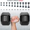 Iron Crush Hex Dumbbells - Heavy Duty PVC Coated Weights, Chrome-Plated Knurled Handles - Workout, Exercise, Lifting, Body Building Home Gym Training Gear - 3 Lb to 50Lb Options - Sold in Pairs view 4