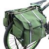 Waterproof Heavy Duty Electric Bike Ebike Bicycle Rear Rack Saddle Bags (Color: Green) view 1