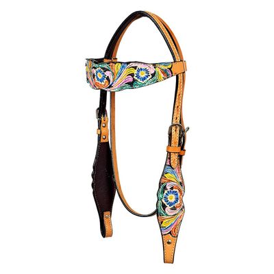 HILASON Western Horse Headstall Tack American Leather Tan
