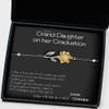 Granddaughter Graduation Bracelet Gift for Graduate from Grandpa Grad Gift from Grandfather Sunflower Sterling Silver Jewelry - Sunflower Bracelet view 3