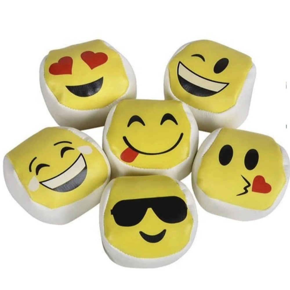 3 Yellow Emoji Kickballs Stocking Stuffer Party Favor School Teacher Doctor Gift Emoticon Ball