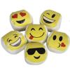 3 Yellow Emoji Kickballs Stocking Stuffer Party Favor School Teacher Doctor Gift Emoticon Ball view 1