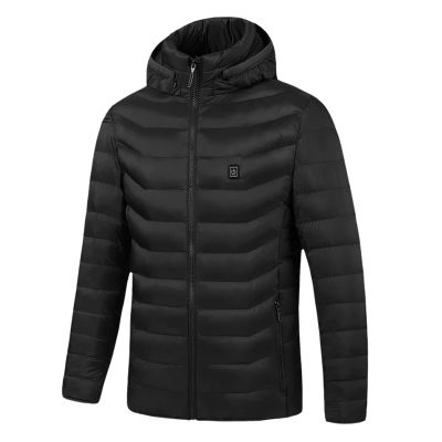 tuduoms Heated Puffer Jacket for Men Women Lightweight Winter Down Coat Usb Electric Heating Overcoat Quilted Puffy Outwear