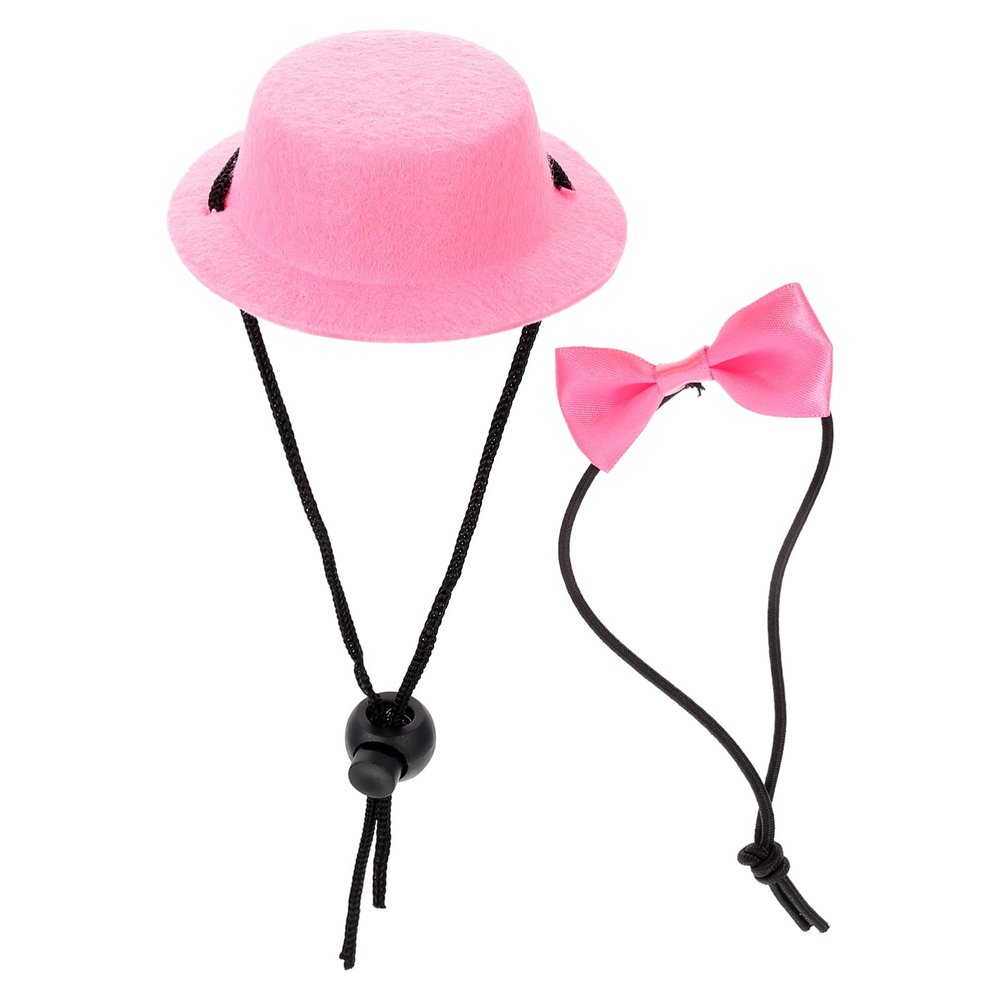 Balacoo Bunny Party Supplies Rabbit Hat Tie Set Guinea Pig Costumes Decorative Pet Bow Small Pet Dress up