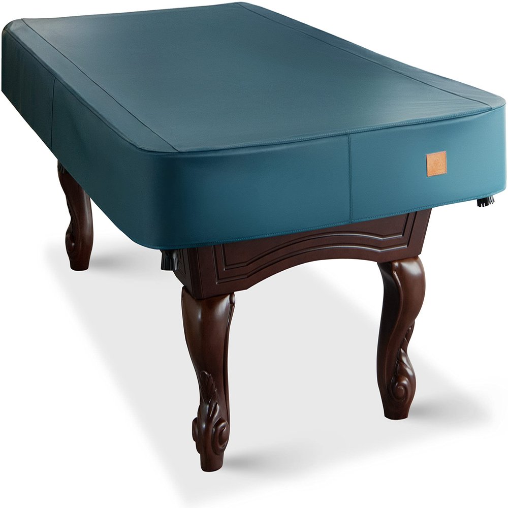 BEARCOVER Heavy Duty Leatherette Billiard Pool Table Cover, Waterproof & Tearproof Cover for Pool Table 7/8/9FT (10 Colors Available) (9 Feet/Malachite Green)