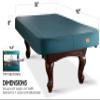 BEARCOVER Heavy Duty Leatherette Billiard Pool Table Cover, Waterproof & Tearproof Cover for Pool Table 7/8/9FT (10 Colors Available) (7 Feet/Malachite Green) view 2