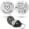 Sureio Pocket Hug Token Gift Long Distance Relationship Keepsake Inspirational Gift Keychain Valentine's Day Gifts(Be Strong Be Brave) view 1