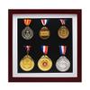WANLIAN Marathon Medal Display Frame-Medal Display Case-Military Medal Display Cabinet-Marathon Medal Storage BoxFits All Sports Winners, Military Medal Badge Medal 12x12 Inch (Mahogany 6) view 1
