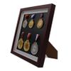 WANLIAN Marathon Medal Display Frame-Medal Display Case-Military Medal Display Cabinet-Marathon Medal Storage BoxFits All Sports Winners, Military Medal Badge Medal 12x12 Inch (Mahogany 6) view 2