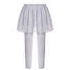 iiniim Toddler Baby Girls Cotton Stretch Footless Pantskirt Leggings Tights Pants with Sequins Tutu Skirt Grey C 12-24 Months view 1