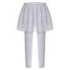 iiniim Toddler Baby Girls Cotton Stretch Footless Pantskirt Leggings Tights Pants with Sequins Tutu Skirt Grey C 12-24 Months view 2