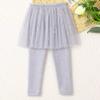 iiniim Toddler Baby Girls Cotton Stretch Footless Pantskirt Leggings Tights Pants with Sequins Tutu Skirt Grey C 12-24 Months view 4