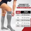 BAMS Plus Size Compression Socks Wide Calf XL XXL XXXL  Graduated Knee-High Support, Viscose from Bamboo Easy-On/Easy-Off (Gray, 3XL) view 2