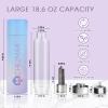 ChezMax Crystal Glass Water Bottle with Changeable Natural Crystal Center view 2