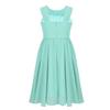 Sywiyi Girls Sleeveless Beaded Wedding Bridesmaid Dress Formal Pageant Flower Girls Dresses Mint Green 12 Years view 2