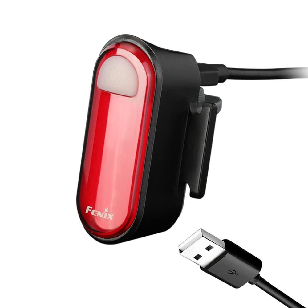 Fenix BC05R V2 USB-C Rechargeable Bike Light Bicycle Red Tail Light with EdisonBright Type-C Charging Cable Bundle