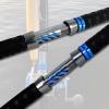 Fiblink Catfish Fishing Rod 1 Piece/2 Piece Catfishing Fishing Pole Portable Travel Heavy Cat Catfish Casting Rod (6'/6'6"/7'/8'/9') (8' - 2Pcs - Blue) view 4
