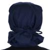 Sparkling EARTH Navy Blue Cap with Heart Stethoscope Patch Big Hair Cotton Ponytail Surgical Style Scrub Cap - Made in The USA! view 2
