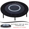 Trampoline Spring Cover Round Small Trampoline Replacement Safety Cover 600D Oxford Cloth Optional for Serviceable Waterproof Frame for Home(36 Inch-6 Hole,Black) view 2