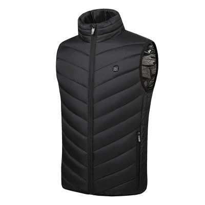 tuduoms Winter Heated Vest Coat Usb Smart Electric Heating Vest Quilted Lightweight Heating Puffer Waistcoat for Women Men