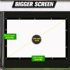 Obokidlyamor Golf Ball Exercise Simulator Display Projection Screen Indoor HD Clear Projection Surface Impact Screen Net Cloth Practice/Play Game Entertainment Tools,ONLY Cloth (118"X78", Black-Edge) view 2