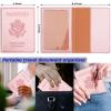 Herain Passport Holder 2Pcs, Passport Cover Wallet Case for Women Men Family, Passports Book Holders Travel Must Haves Cruise Ship Essentials (Dark Blue & Rose Gold) view 2