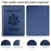 Herain Passport Holder 2Pcs, Passport Cover Wallet Case for Women Men Family, Passports Book Holders Travel Must Haves Cruise Ship Essentials (Dark Blue & Rose Gold) view 4