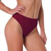 Xlndsoea Women's High Rise Thong Panties Stretchy Ribbed Cotton Underwear Regular & Plus Size 6-Pack view 3