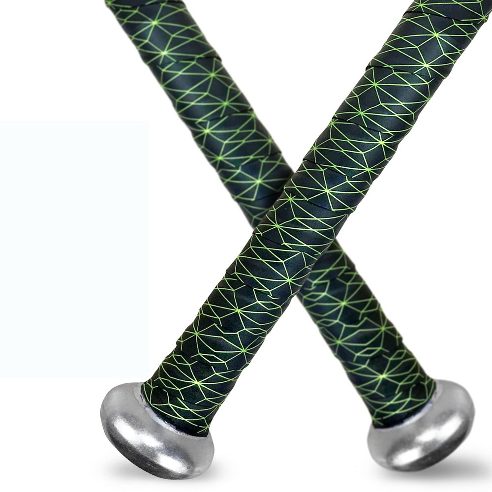 ALIEN PROS Bat Grip Tape for Baseball 0.5 MM (2 Pack, Cubic)  Precut and Pro Quality Bat Tape  Wrap Your Bat for an Epic Home Run - Replacement for Old Baseball bat Grip