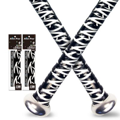 ALIEN PROS Bat Grip Tape for Baseball 0.5 MM (2 Pack, Hyperplanes) Precut and Pro Quality Bat Tape Wrap Your Bat for an Epic Home Run - Replacement for Old Baseball bat Grip
