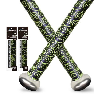 ALIEN PROS Bat Grip Tape for Baseball 0.5 MM (2 Pack, Black Clouds) Precut and Pro Quality Bat Tape Wrap Your Bat for an Epic Home Run - Replacement for Old Baseball bat Grip