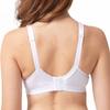Women's Wireless Plus Size Lace Comfort Cotton Bra Full Coverage Unlined Minimizer Bra 44B White view 4