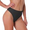 Xlndsoea Women's High Waisted Active Sport Thongs Breathable Ribbed Cotton Panties Stretchy Soft Underwear 6-Pack view 3