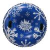 LJFLI Snowflake Snow Tube Circle Inflatable Sled Children Kids Adults Winter Sport,Blue view 1