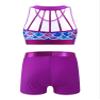 HULIJA Girls Sports/Dance/Gymnastics/Swim Tacksuit Swimsuit 2 Pcs Hearts Printed Crop Top with Booty Shorts Fish-Scales 10 Years view 2