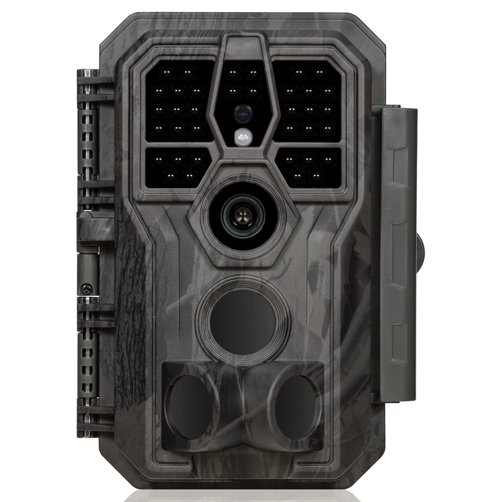 GardePro E5S Trail Camera (Non-Cellular, Non-WiFi), 64MP Photo & 1296P HD Video, 0.1s Trigger, 100ft No-Glow Night Vision, Motion Activated Wildlife Camera