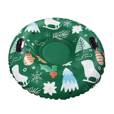 LJFLI Skiing Snow Tube Sleigh Tubing Cheesecake Winter Inflatable Ski Circle Children Adult Ski Ring Skiing Thickened Floated Sled