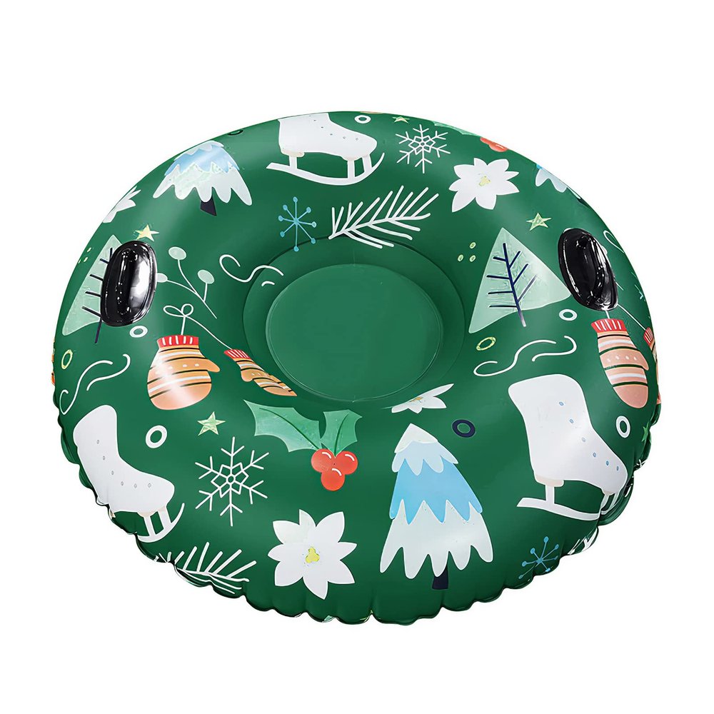 LJFLI Skiing Snow Tube Sleigh Tubing Cheesecake Winter Inflatable Ski Circle Children Adult Ski Ring Skiing Thickened Floated Sled