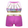 HULIJA Girls Sports/Dance/Gymnastics/Swim Tacksuit Swimsuit 2 Pcs Hearts Printed Crop Top with Booty Shorts Zebra-Pattern 14 Years view 2