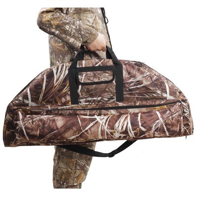 SOPOGER Lightweight Soft Compound Bow Case with Pockets, 600D Water-Resistant Archery Backpack Bow Bag for Hunting (Camo, 37.4 inch)