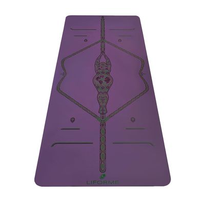 Liforme Printed Yoga Mat Collection - Free Yoga Bag, Patented Alignment System, Warrior-like Grip, Non-Slip, Eco-friendly, Biodegradable, Sweat-resistant, Long, Wide and Thick for Comfort
