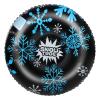 LJFLI Snowflake Snow Tube Circle Inflatable Sled Children Kids Adults Winter Sport,Black view 1